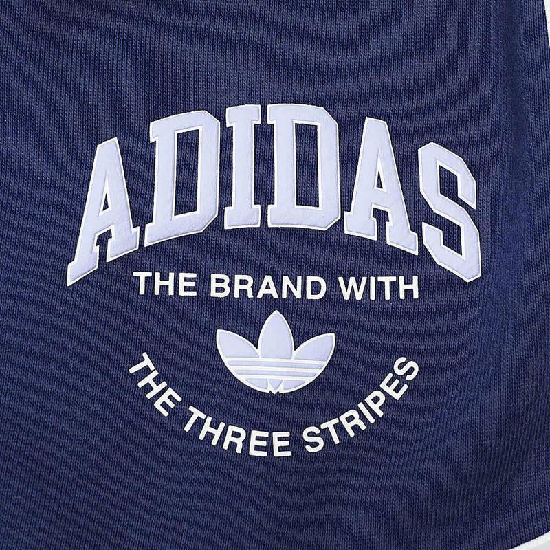 Adidas Повседневные шорты с буквенным принтом и средней посадкой, женские плавки, темно-синие, JH1224