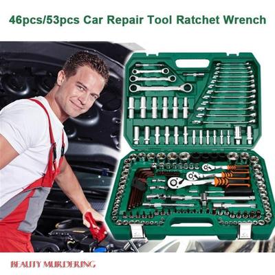 Бытовой автомобильный набор инструментов для ремонта авто, ящик для инструментов, футляр для хранения, гаечный ключ, отвертка, ручные инструменты