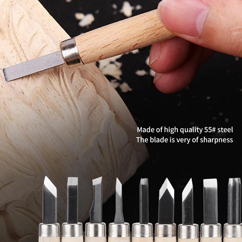 12PCS Steel Wood Carving Tool Set Professional Carving Chisels Sculpture Knife Sculpting