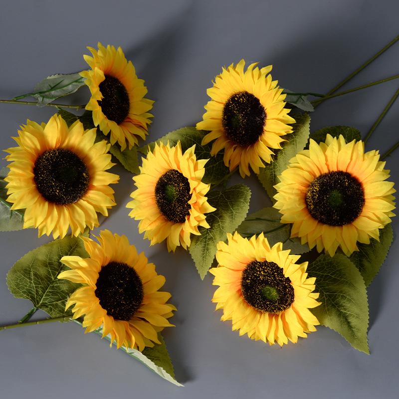 Simulated Sunflower Artificial Flower for Home Decor and Wedding Props
