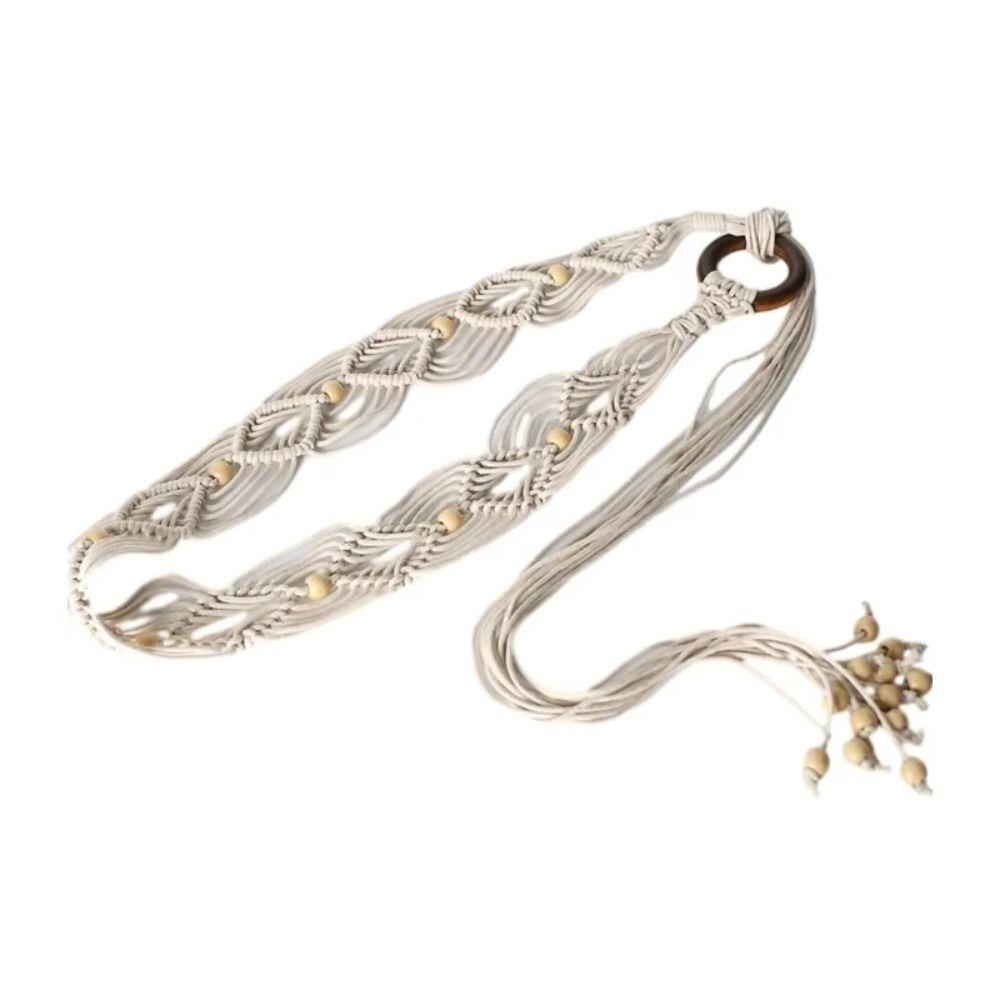 Woven Knot Female Waist Rope Wax Rope Ethnic Style Waist Chain Casual Dress Waistband Girls