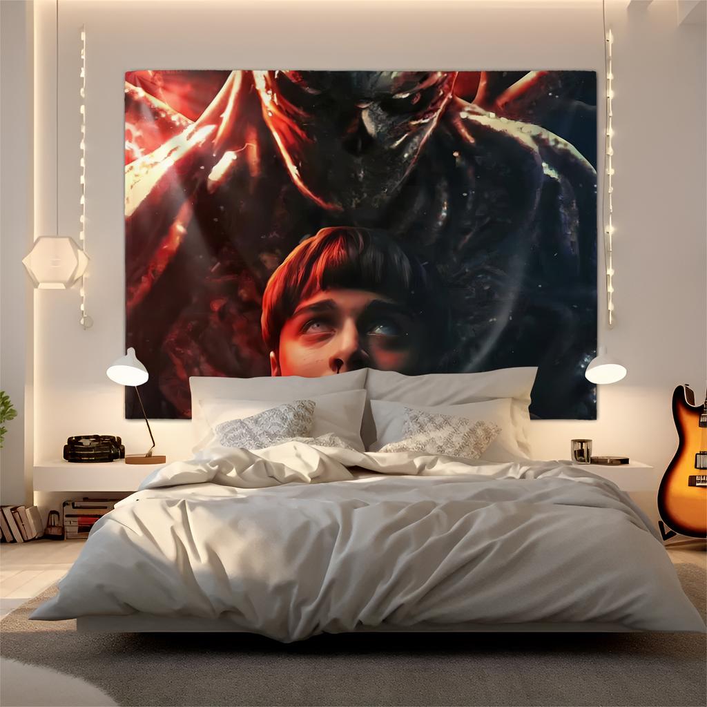S-Stranger T-Things Sci-Fi Horror Tapestry Wall Hanging Banner Background Backdrops Living Room Cloth Bedroom Party Decor Gift