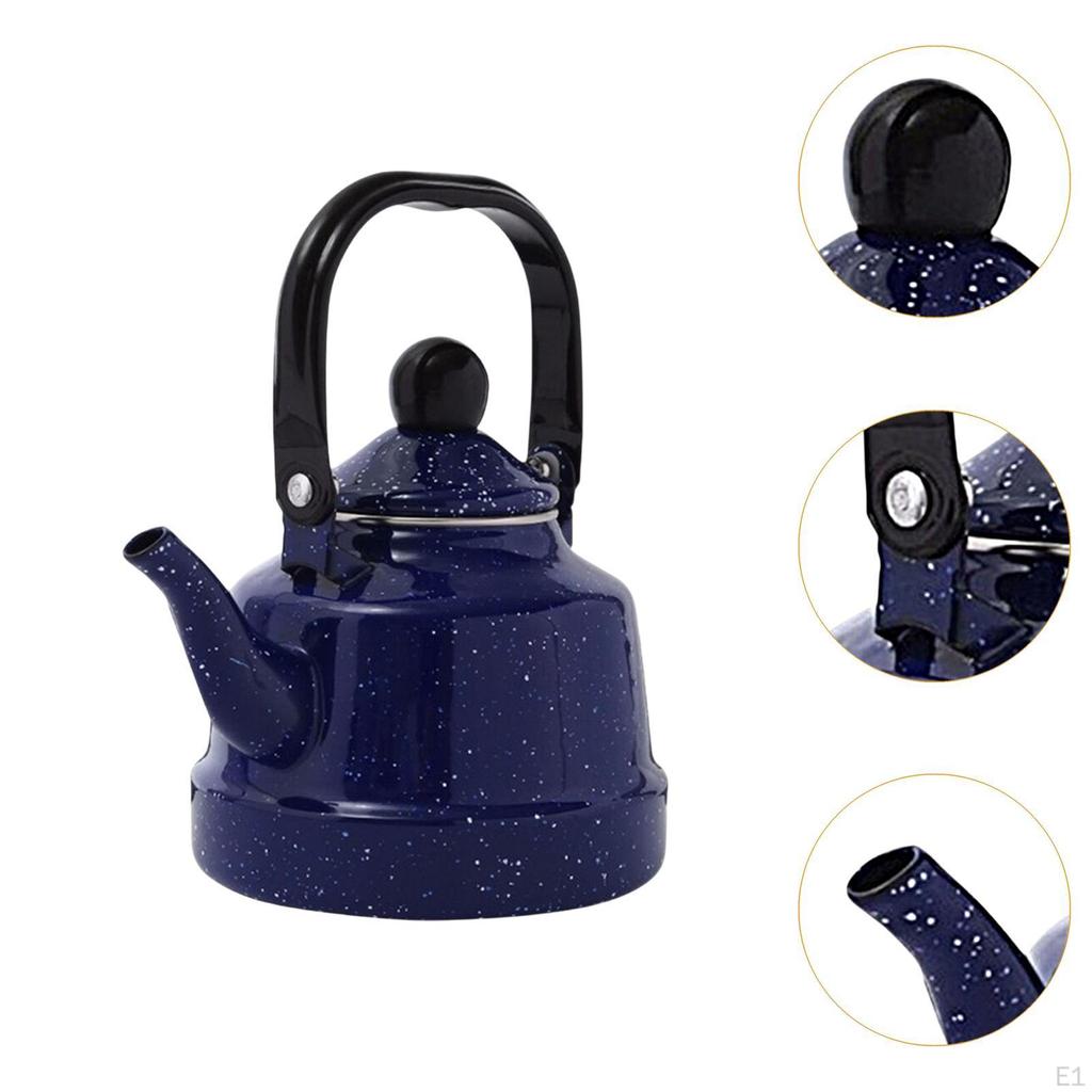 Эмалированный чайник 1,1 л, термостойкий кувшин для напитков, кувшин для воды для офиса, холодный