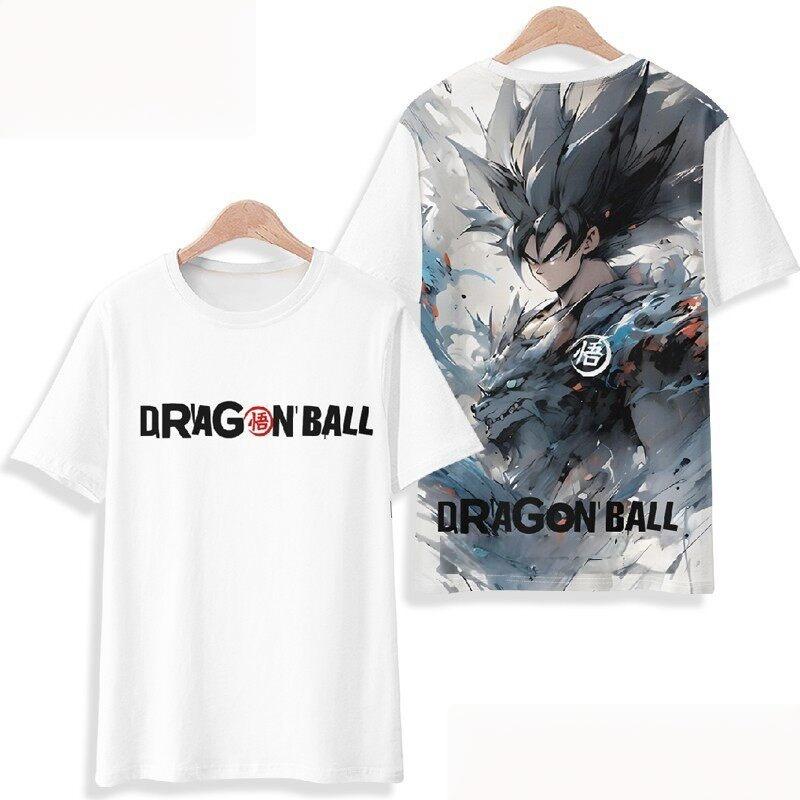 2026 Футболка Dragon Ball Детская 3D Футболка Модная Детская Мальчик Короткий Рукав Круглый Вырез Повседневная Аниме Супер Сайян Гоку