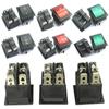 6-Pin 3rd Gear 16A 250V with Light Switches Rocker Power Switch Self-locking/Latching