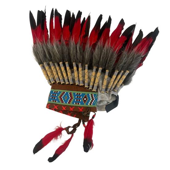 Головной убор из искусственного пера Yousheng в индейском стиле высотой 40 см, головной убор для фотосъемки, фестивалей, косплея, карнавального костюма, аксессуара