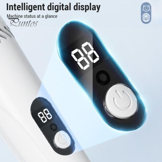 Шлифмашинка для ногтей для домашних животных, перезаряжаемый электрический триммер емкостью 1200 мАч со светодиодной подсветкой для собак, кошек, алмазный шлифовальный круг, 3-скоростная регулировка, машинка для стрижки ногтей для домашних животных