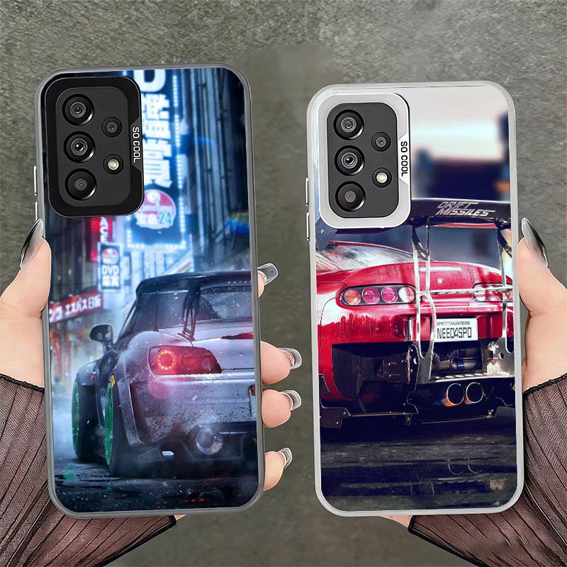 Япония JDM Спортивные Автомобили Тема Мягкий Чехол для Телефона для Samsung A17 A16 A15 A14 A13 A57 A56 A55 A54 A53 A37 A36 A35 A34 A33 A26 A25 A24
