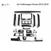 For Volkswagen Passat 2012-2016 Car Accessories ABS Carbon Fiber Style Interior Decoration Center Console Windows Control Panel