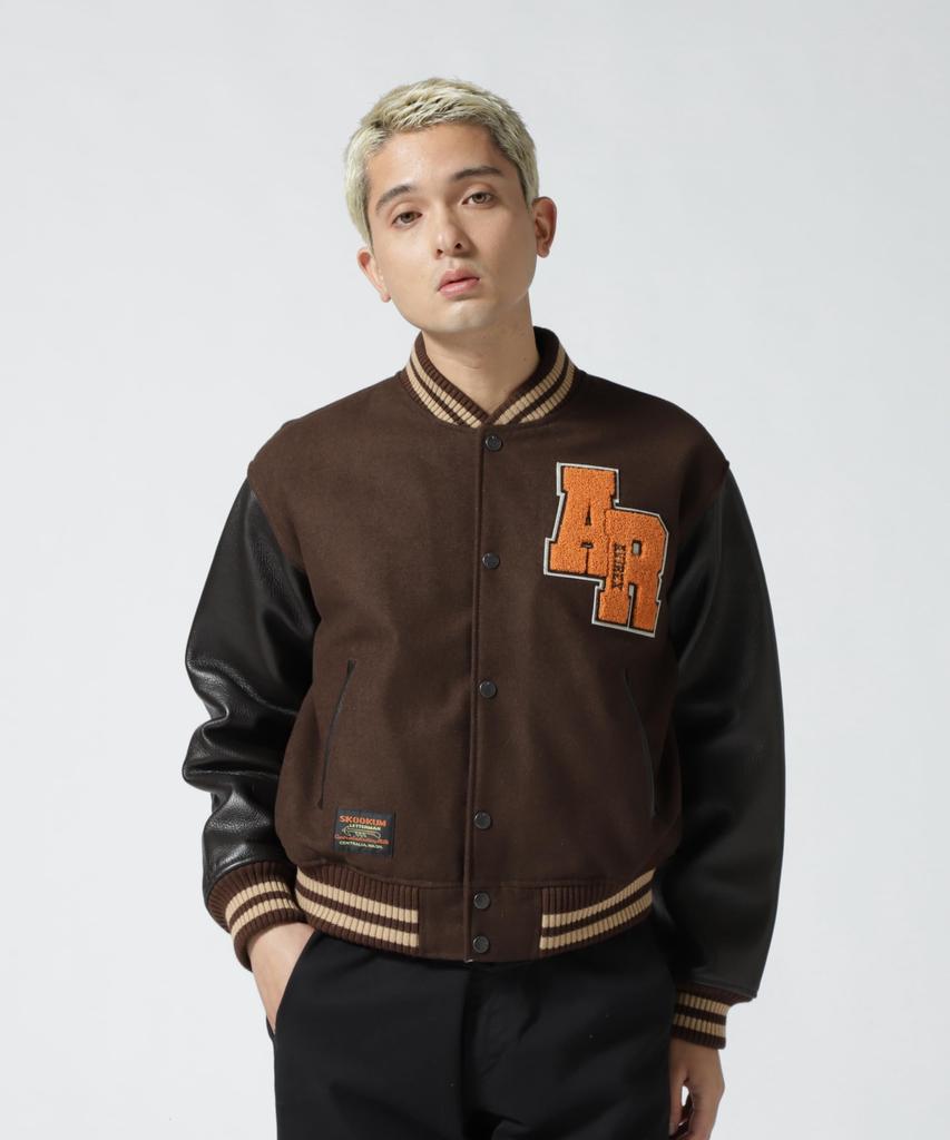 Ограниченная коллекция SKOOKUM VARSITY JACKET L 050 Коричневый [Avirex] WEB&DEPOT Мужская 783-4952054