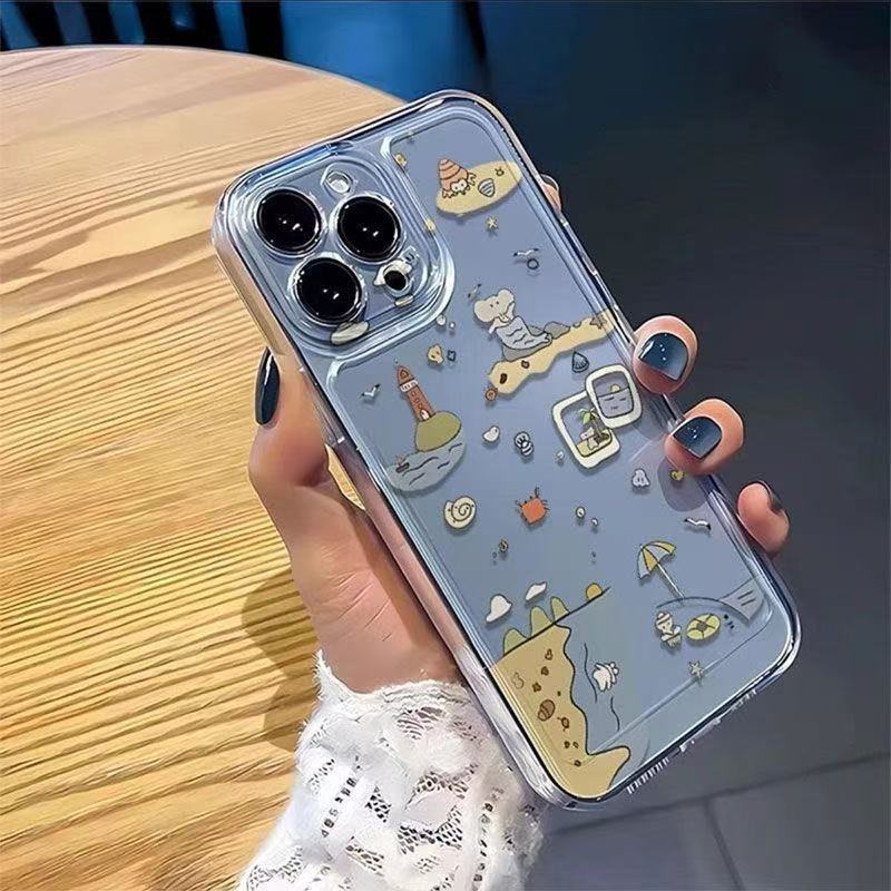 Космический чехол для iPhone 15 Pro Max чехол для мобильного телефона 11 подводный мир apple 16 противоударный 14 Pro 13/12