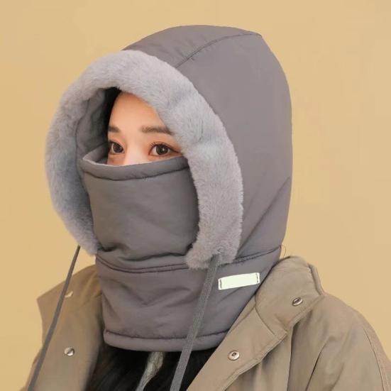 Зимняя велосипедная шапка со встроенным защитным экраном и утеплителем для шеи, ветрозащитная, толстая