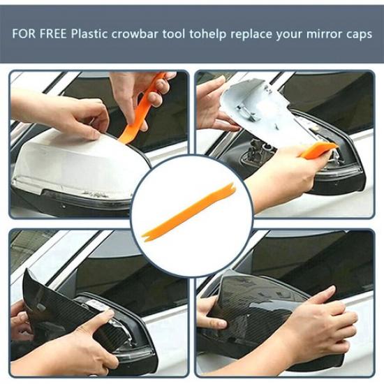 For BMW X5 F15 X6 F16 28i 35i 2014-18 Carbon Look M Style Side Mirror Cover Caps