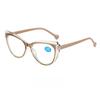 New Fashionable Cat Eye Women'S Reading Glasses High Quality Light Luxury Style Neutral Anti Blue Light Presbyopia Glasses