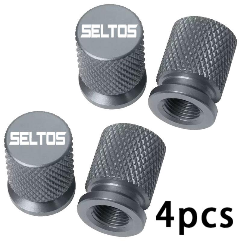 4PCS Colorful Car Accessories Car Tire Valve Cap For KIA SELTOS
