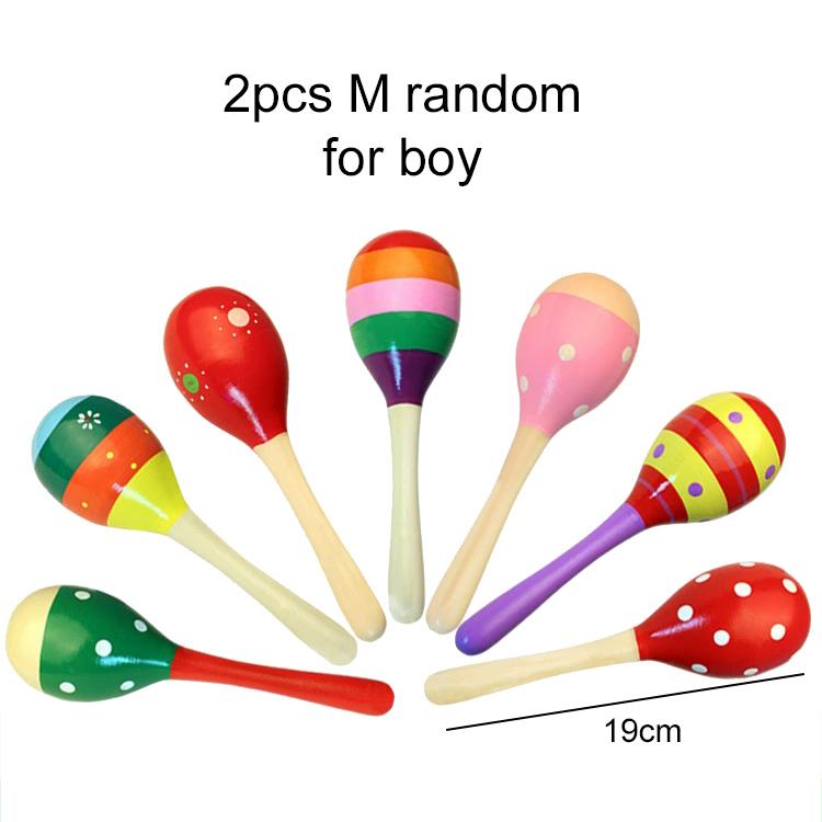 2pcs Sand Hammers Wooden Toys 2Sizes Available Musical Instrument Children Orff Instruments Brain-boosting Montessori Games TMZ