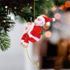 Climbing Santa with Music Animated Electric Climbing Santa Claus On Rope Novelty Christmas Tree Ornament for Holiday Fireplace Home Decor
