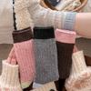 Шерстяные носки Детские носки-гольфы Сезон Теплые Флисовые Утолщенные Гольфы Сочетание цветов Ретро Идеи Пряжа Носки средней длины Женские