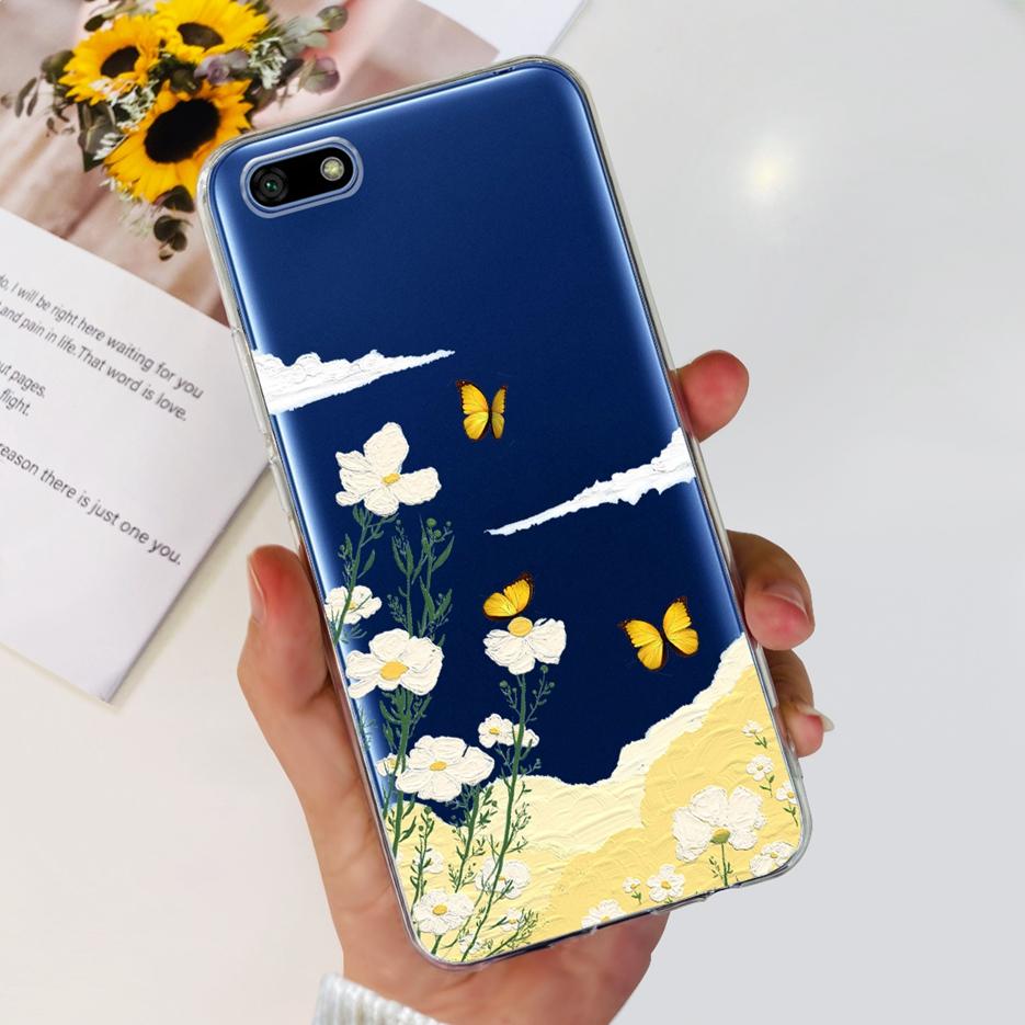 Для Huawei Y5 Lite 2018 Чехол DRA-LX5 Роскошная Расписная Задняя Крышка Прозрачный Силиконовый Мягкий Чехол для Телефона Для Huawei Y5 Prime Y 5 2018 Корпус