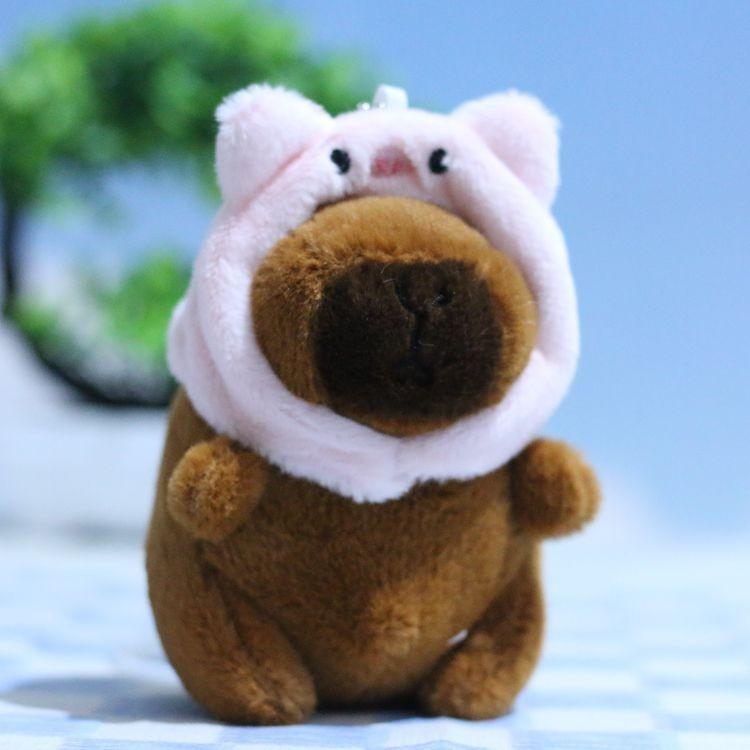 Cute Plush Capybara Keychain Doll Accessory Adorable Soft Toy For Bags
