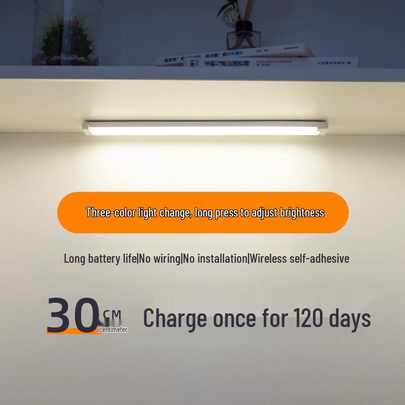 Перезаряжаемый светодиодный беспроводной магнитный ночник для кухни, гардероба или спальни