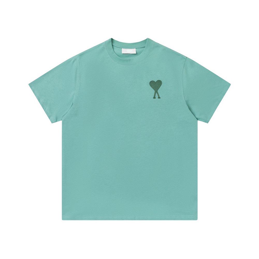 AMI CLAMS модная хлопковая футболка унисекс с вышивкой Love