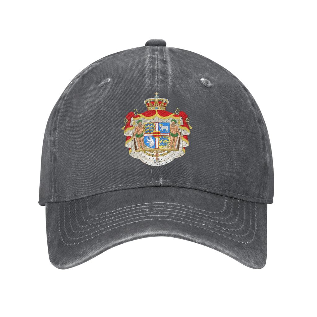 Coat of arms of Denmark Casual Baseball Cap Tennis Skate Trucker Hat Summer Wholesale Women Unisex y2k Cool Baseball Caps