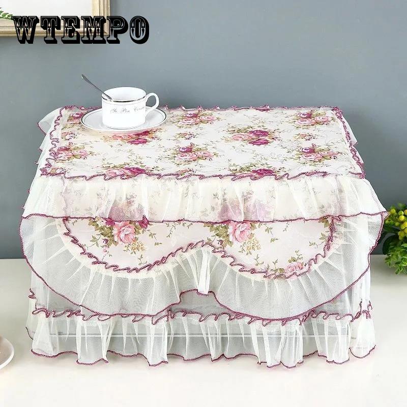 Кружевная пряжа с краями, чехол для микроволновой печи, ткань, пылезащитная занавеска, кухонная бытовая необрастающая крышка, полотенце