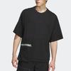 adidas Оригинальная футболка с коротким рукавом и карманом на молнии, мужские топы, черный HY7245