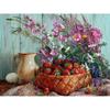 5D DIY Алмазная картина Цветные цветы Вышивка Мозаика Вышивка крестом Горный хрусталь Украшение