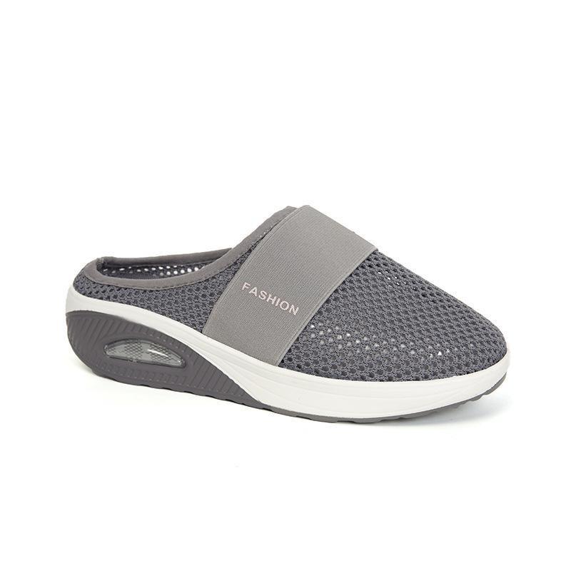 Трансграничная внешняя торговля, классные тапочки, женские, осень и лето, новые европейские и американские, повседневные, с сетчатой головкой, с круглым носком, с клином, большого размера