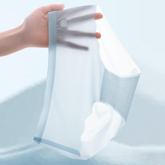 Women Underpants Ultrathin Seamless Ice SIlk Solid Color Low Waist Quick-drying Moisture-wicking Elastic Lady Briefs