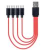 4-портовый USB-кабель 4 в 1 Переходник Type-C Подходит для мобильного телефона, ноутбука, планшета, жесткого диска, зарядного кабеля