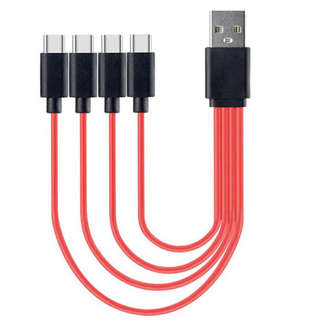 4-портовый USB-кабель 4 в 1 Переходник Type-C Подходит для мобильного телефона, ноутбука, планшета, жесткого диска, зарядного кабеля