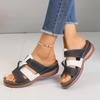 Women's Open Toe Summer Shoes New Comfortable Wedge Sandals for Women Plus Size Platform Casual Slippers for Women Simple Style