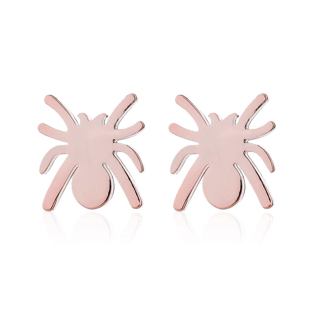 Women's Stainless Steel Halloween Spider Earrings with Geometric Star and Musical Note Patterns