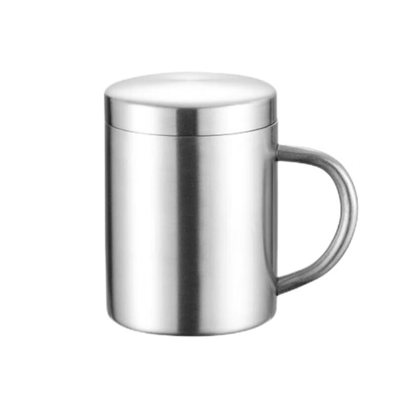 LETGANT Double-Layer Insulated 304 Stainless Steel Mug with Lid (2-Pack)