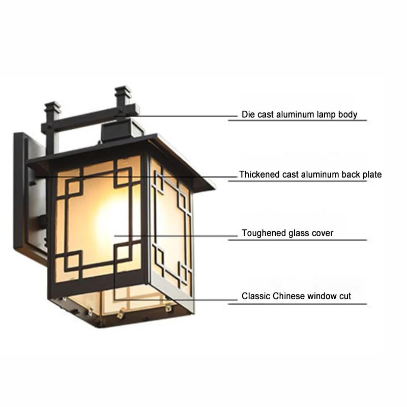 LED Outdoor Waterproof Wall Lamp Wall Light Porch Garden Light Indoor Home Bedroom Living Room Decoration Lighting Lamp