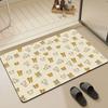 Мультяшный Легкий Медведь Коврик для пола в ванной комнате Впитывающий Диатомовый грязевой коврик для пола Спальня Туалет Туалетная дверь Бытовой коврик для ног