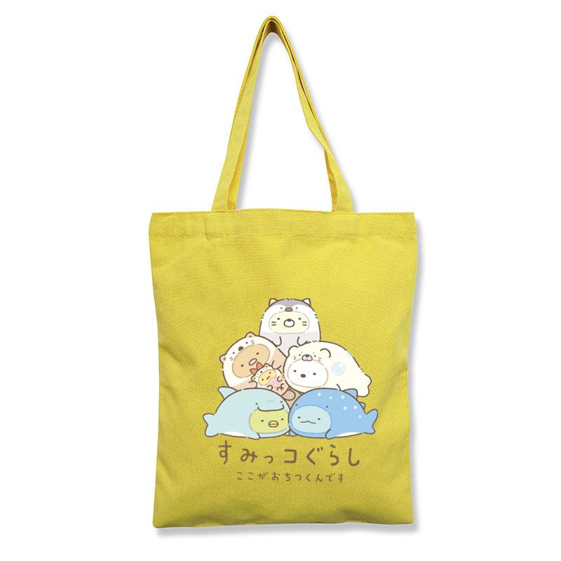 Угловое существо Милая холщовая сумка Сумка-тоут Сумка из набивной ткани Сумка-шоппер