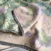 Осень И Зима Уменьшающий Возраст Растительный Принт Жаккард Национальный Стиль Дорожный Двусторонний Платок Женский Имитация Кашемира Теплый Шарф