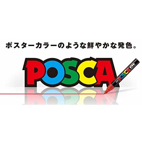 Mitsubishi Pencil Uni Posca Water-based Marker Fine Round Lead PC-3M 24 Color Set + Roconeco Trial Writing Card