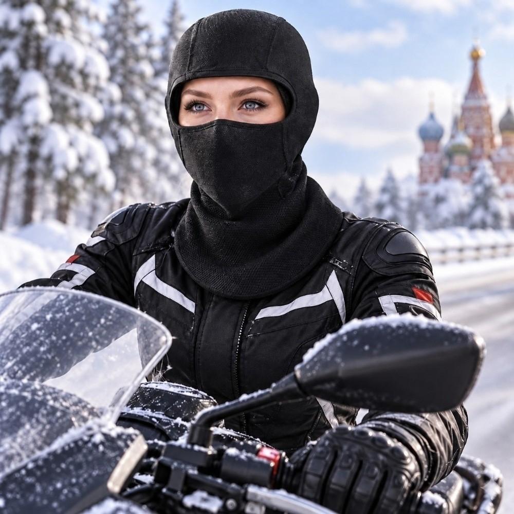 Extended Collar Winter Balaclava Mask Warm Lining Motorcycle Neck Warmer Snowboard Trip
