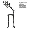 Черный Олень Рождественское Украшение Легкая Металлическая Фигурка Рождественское Украшение Домашний Настольный Центральный Элемент Декор для Офиса