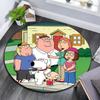 Family Guy,Round Area Rug,Carpet Rug for Living Room Bedroom Sofa Playroom Decor,Non-slip Floor Mat