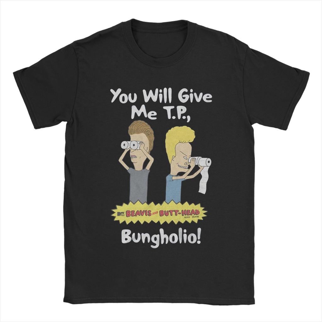 Vintage Beavis and Butthead TShirt for Men Crew Neck Cotton T Shirt  Short Sleeve Tees New Arrival Clothing