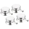 Universal Pot Lid Knobs, Stainless Steel Replacement Knobs, 62x56x28mm, for Pot Lids, Pack of 4