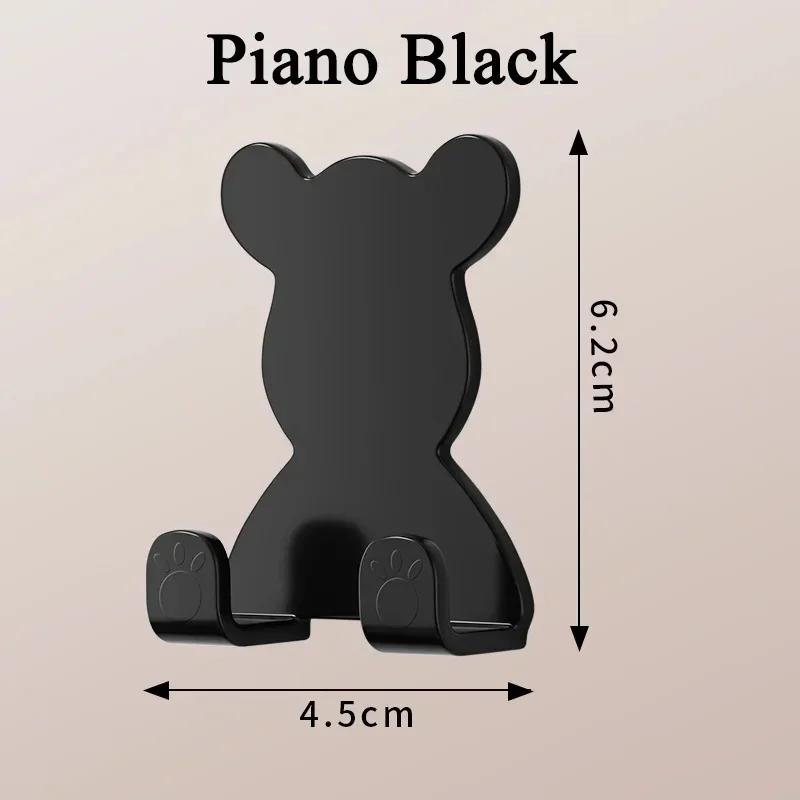 Самоклеящийся крючок для настенного декора, креативный держатель для телефона в виде медведя, вешалка для ключей, крючок, органайзер для проводов, клипса для кабелей, органайзер для рабочего стола
