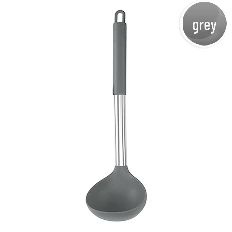 Черный набор кухонных принадлежностей из нержавеющей стали и с силиконовыми ручками, 15 предметов, с ведром для хранения