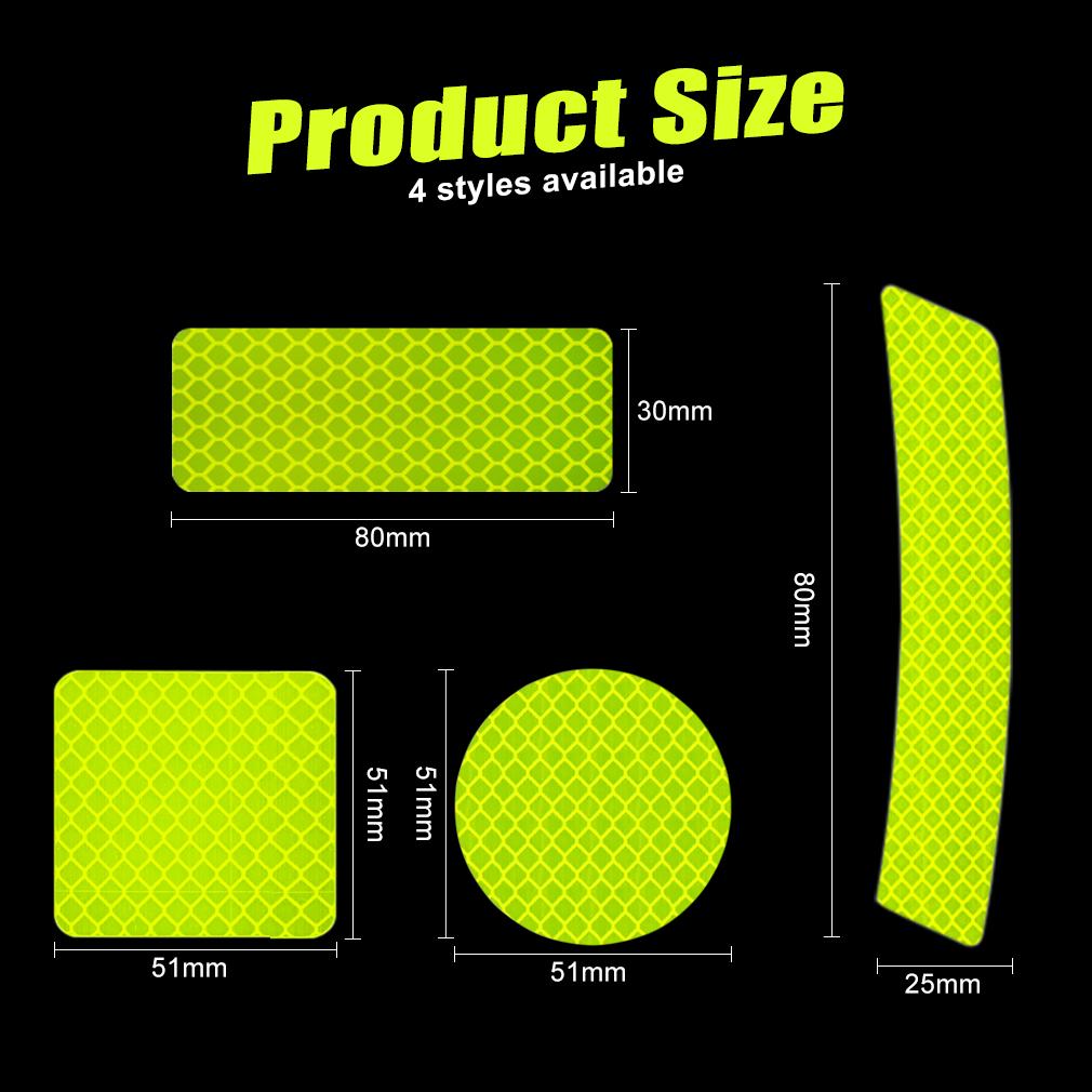 Цветные наклейки-отражатели для автомобиля. 10 штук